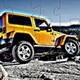 Yellow Jeep Wrangler Off Road