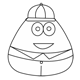 Color Pou with cap Game