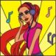 1 MP3 Music Girl - colouring Game