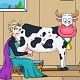 Elsa Milking Cow