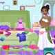 Pregnant Tiana Messy Room Cleaning Game