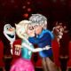 Elsa and Jack Cinema Kissing