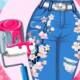 Design Your Cherry Blossom Jeans
