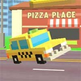 Pixel Road Taxi Depot Game